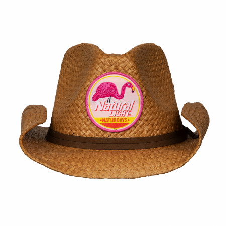 Natural Light Naturdays Straw Cowboy Hat With Brown Band